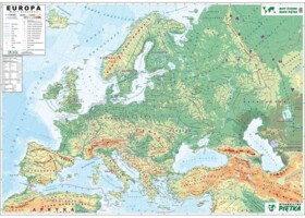 Mapa fizyczna/konturowa Europy 1:3 300 000