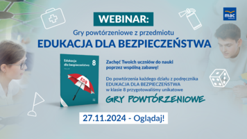 [WEBINAR] Gry powtórzeniowe: Klasa 8, Edukacja dla bezpieczeństwa